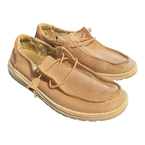 Hey Dude Shoes - Hey Dude Wendy Stretch Sparkling Pink – Size 7 (EU 38)